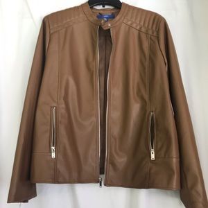 Apt. 9 Moto Style Jacket, Toffee, Sz XL, New